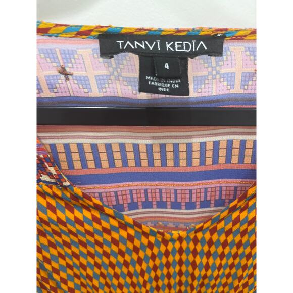 Anthropologie Aelyn Embroidered Maxi Dress by TANVI KEDIA Sz 4 - Picture 5 of 14